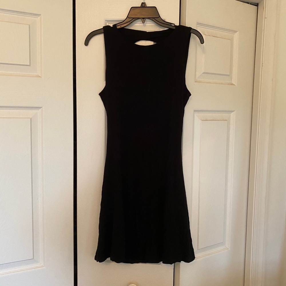 Lulu’s black fit n flare backless dress